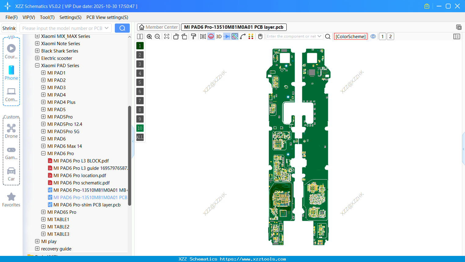 MI PAD6 Pro-13510M81M0A01 PCB Layer